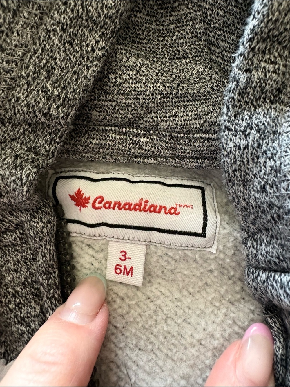 💙 Kids' Gray 'Canada' Hooded Zip-Up Sweatshirt - Picture 2 of 2